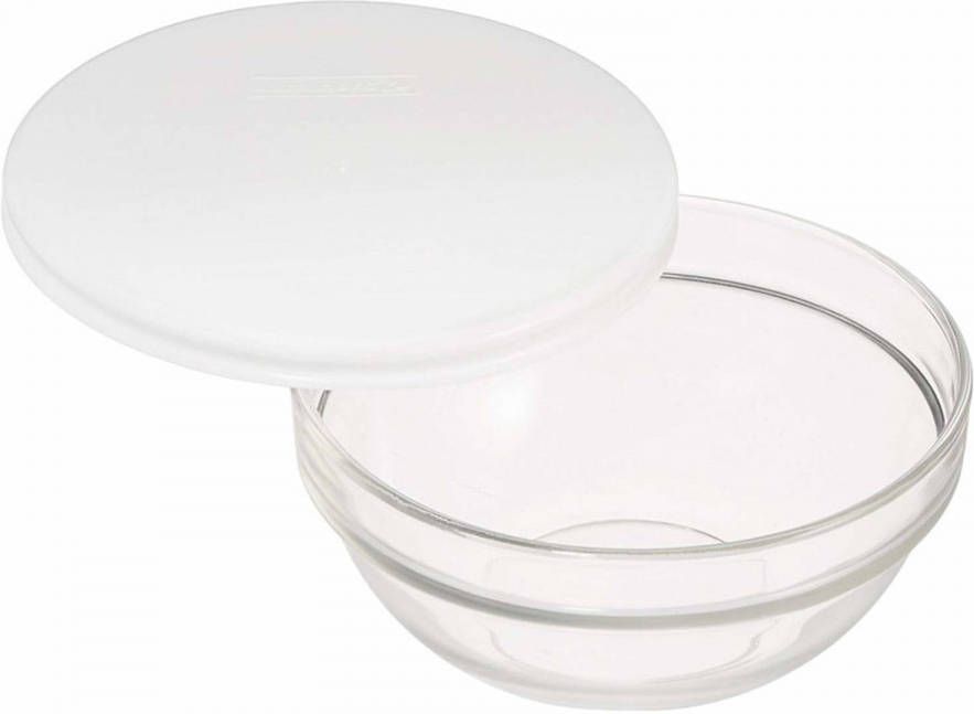 Luminarc 3x Glazen Schaal/kom Met Deksel 20 Cm Serveerschalen