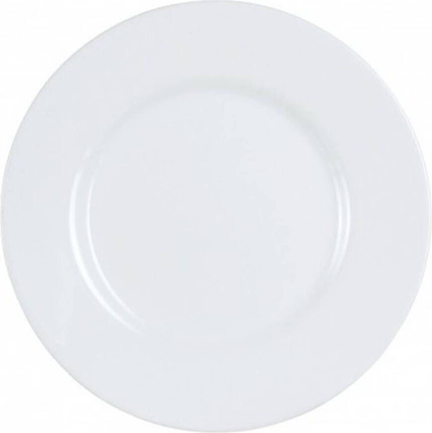 Luminarc 6x Dessert/gebaksbordjes Wit Glas 19 Cm Kleine Glazen Bordjes Tafel Dekken