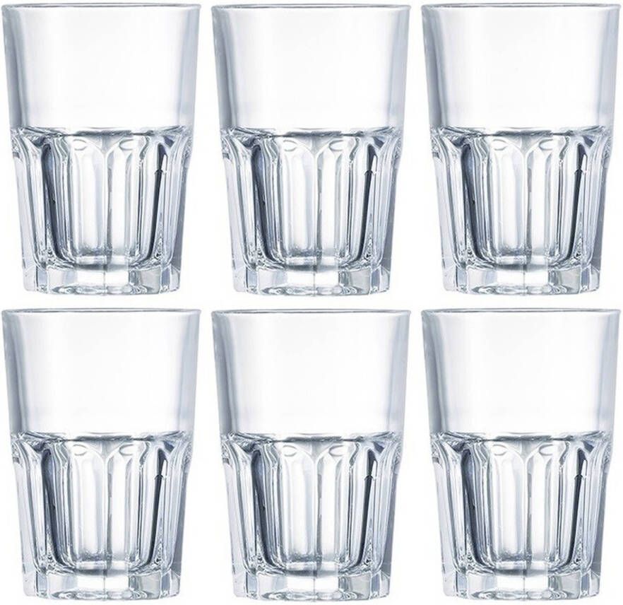 Luminarc 6x Drinkglazen/waterglazen Transparant 400 Ml Limonade/sap Glas 6 Stuks