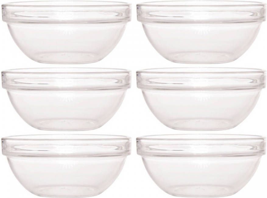 Luminarc 6x Glazen Schaaltje/kommetje 10 Cm Serveerschalen