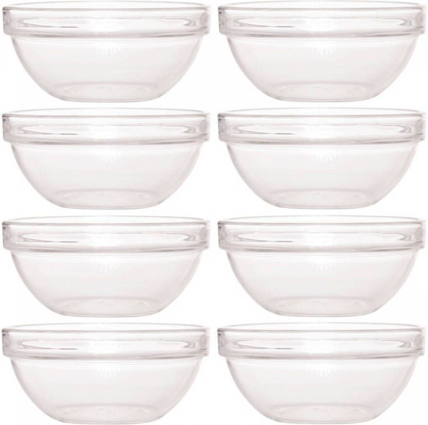 Luminarc 8x Glazen Schaaltje/kommetje 10 Cm Serveerschalen