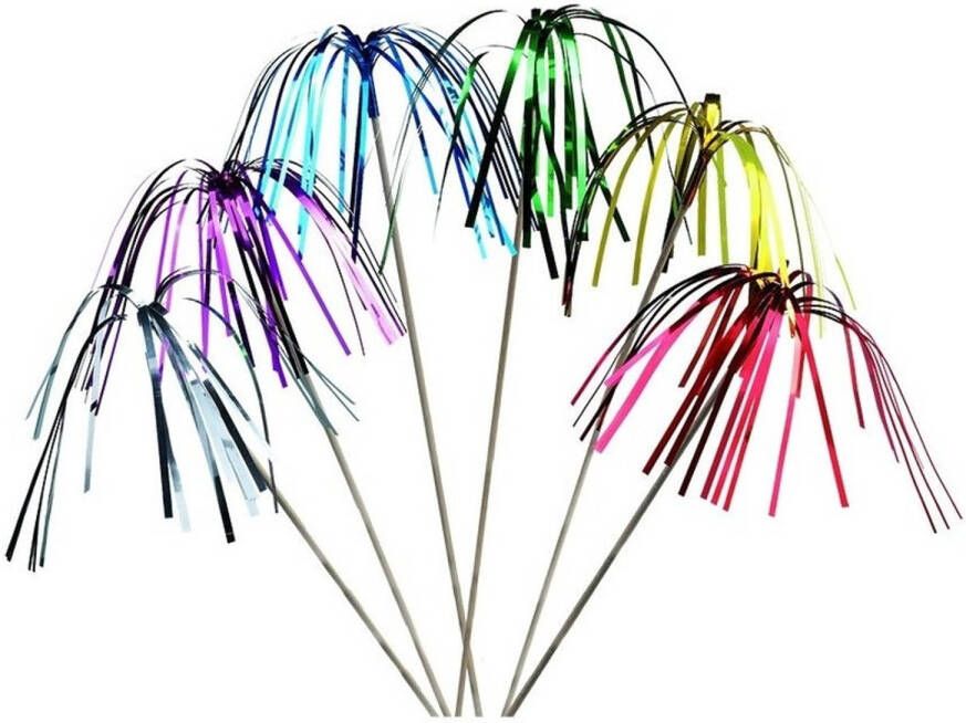 Merkloos 100x Stuks Gekleurde Ijs/cocktail Feest Prikkers Van 16 Cm Cocktailprikkers