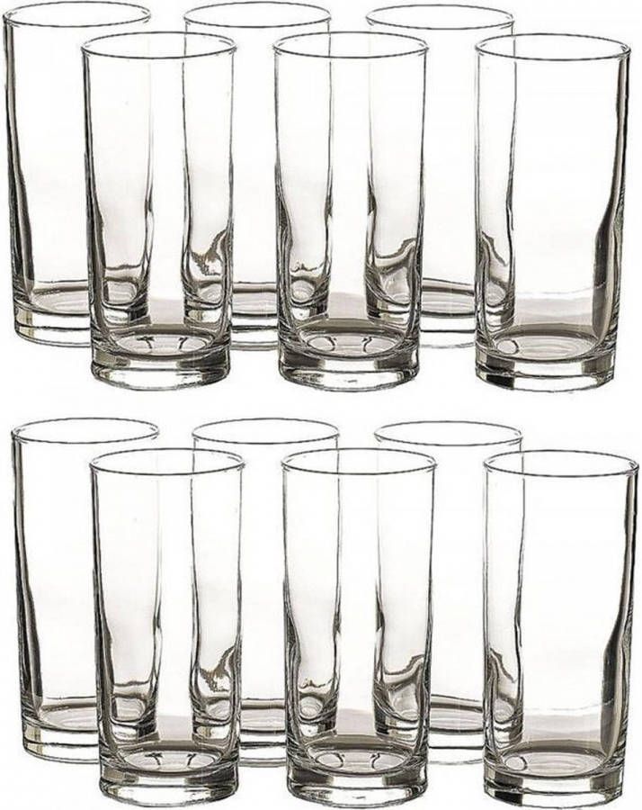 Merkloos 12 Stuks Glazen Waterglazen 12 Longdrinkglazen 27 Cl Inhoud