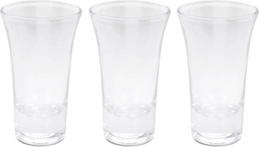 Merkloos 12x Borrel Shotjes Glazen 85ml Shotglazen