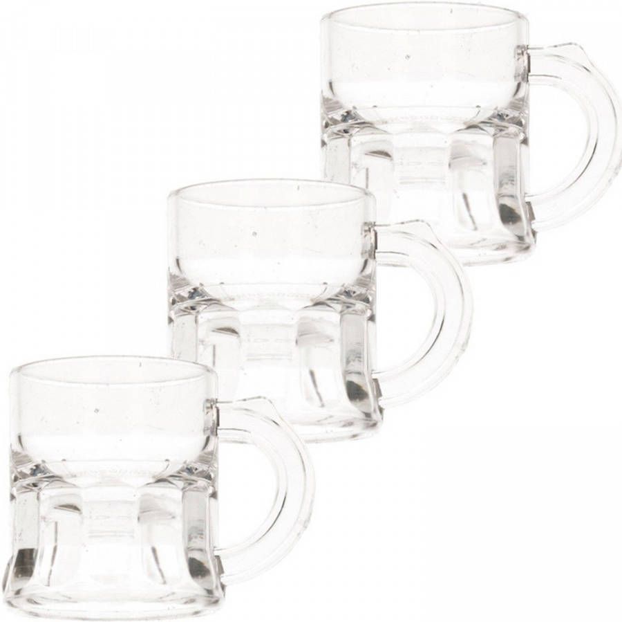 Merkloos 25x Shotglaasjes Met Handvat 2cl Shotglaasjes