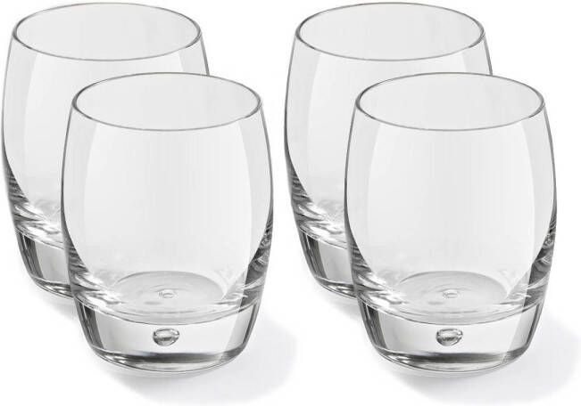 Merkloos 4x Drinkglazen/Whisky Glazen Transparant 360 Ml Artisan Drinkglazen