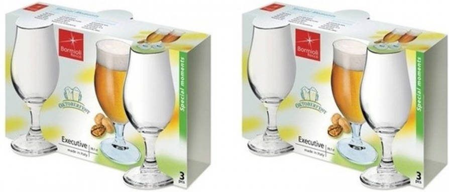 Merkloos 6x Speciaalbier Glazen 375 Ml Bierglazen