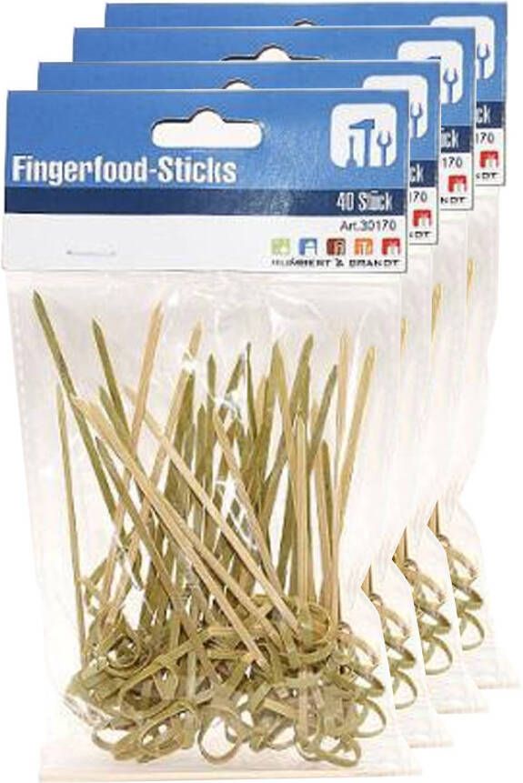 Merkloos Humbert Cocktail/tapas Prikkers 160x Stuks 9 Cm Hout Cocktailprikkers