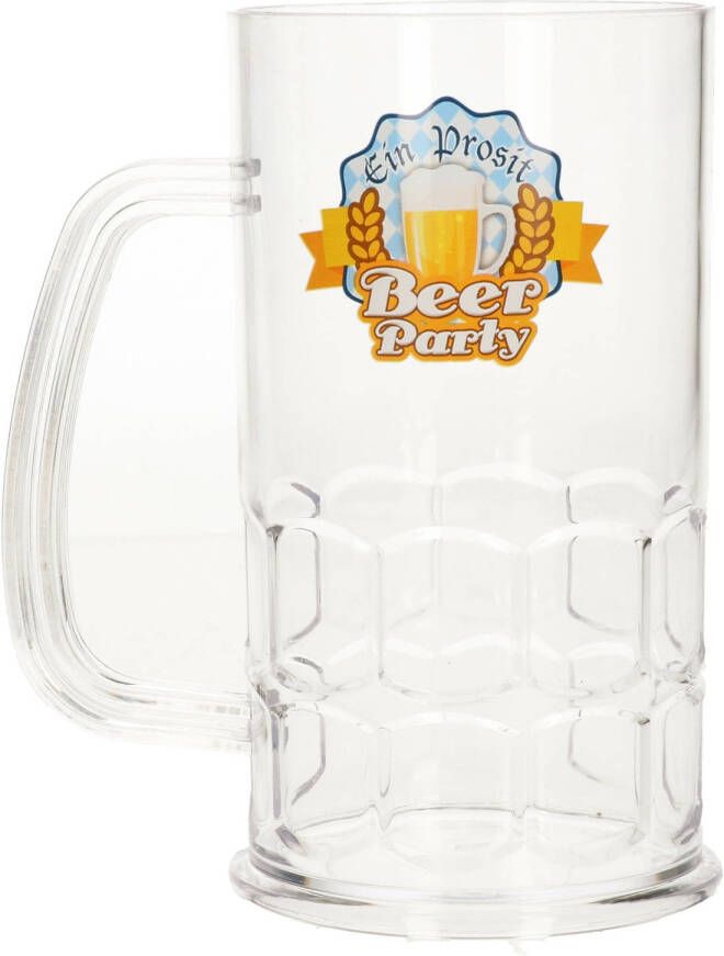 Merkloos Oktoberfest Bierpul/bierglas Van Hard Kunststof 500 Ml Bierglazen