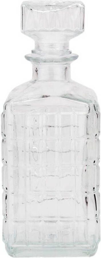 Merkloos Whiskey Karaf Met Inhoud Van 1000 Ml Glazen Decoratie Fles/karaf 1000 Ml/9 X 25 Cm Voor Water Of Likeuren