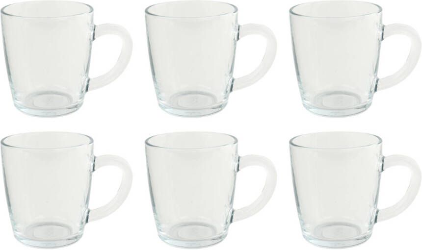OTIX Theeglazen Met Oor Koffiemok 340ml Glas Hittebestendig Koffiemok Koffieglas Latte Macchiato Glazen