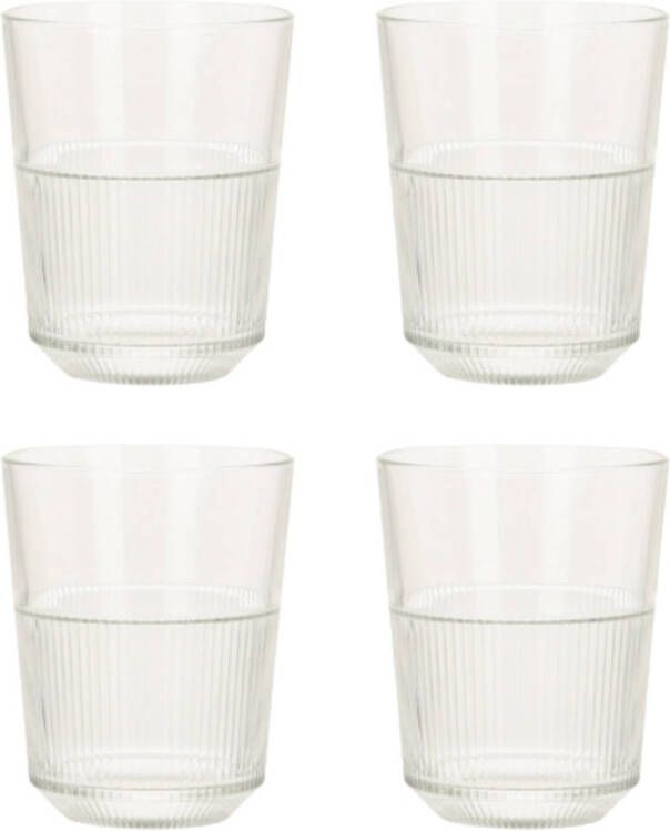 Orange85 Waterglazen 4 Stuks 320 Ml Tijdloos Transparant Vaatwasbestendig