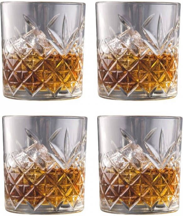 Orange85 Whiskey Glazen Set Van 4 Kristal Stijlvol 230 Ml Dik Glas Stevig Sierlijk Transparant