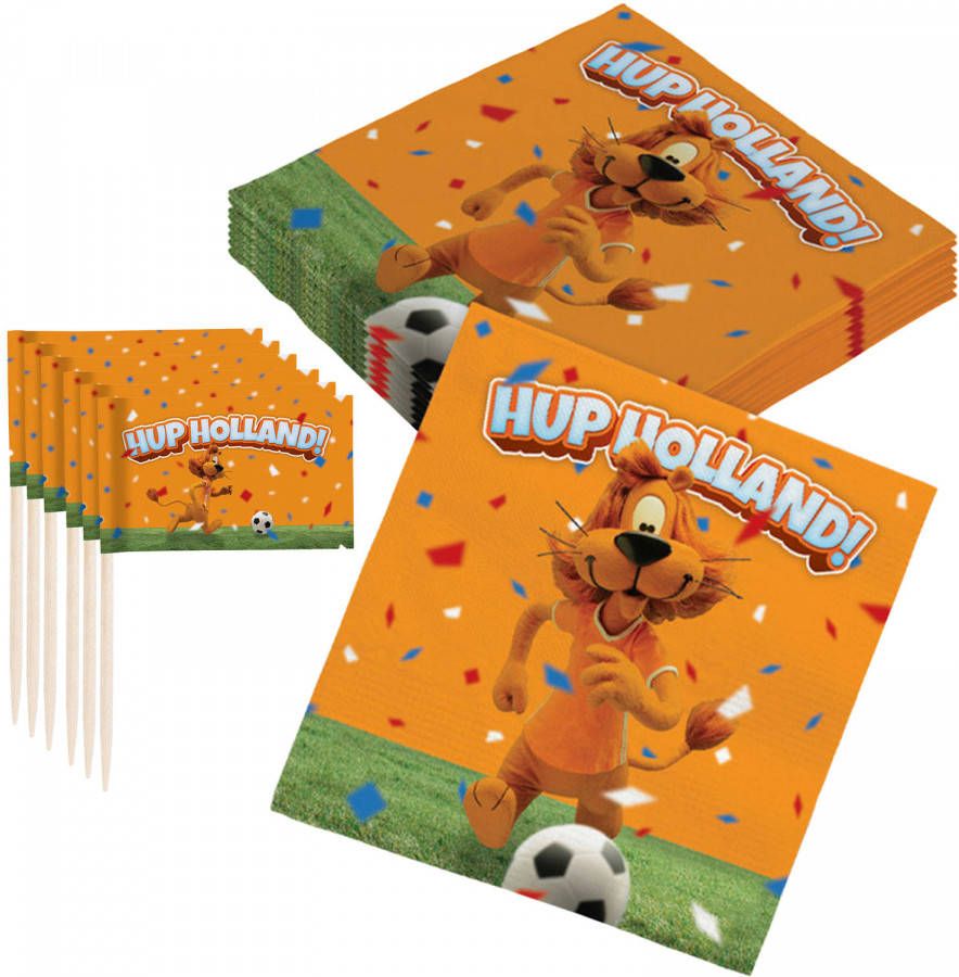 Paperdream Loeki De Leeuw 100x Cocktailprikkers En 40x Servetten Hup Holland Cocktailprikkers