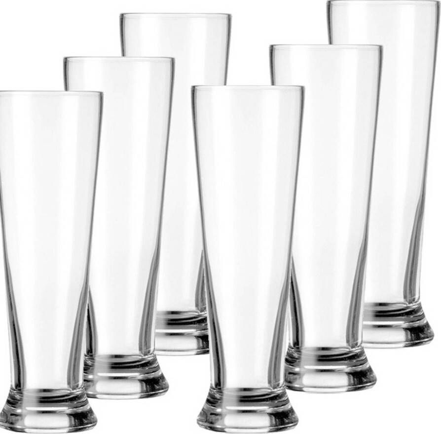 Royal Leerdam 6x Speciaal Bierglazen/weisner Glazen Transparant 300 Ml Mainz Bierglazen