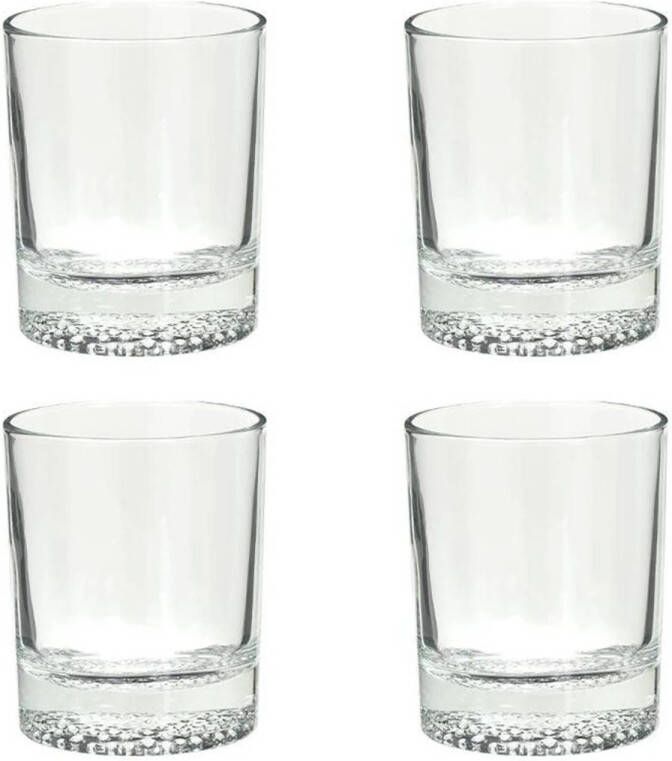 Secret de Gourmet Whisky Tumbler Glazen 4x Transparant 300 Ml Whiskeyglazen