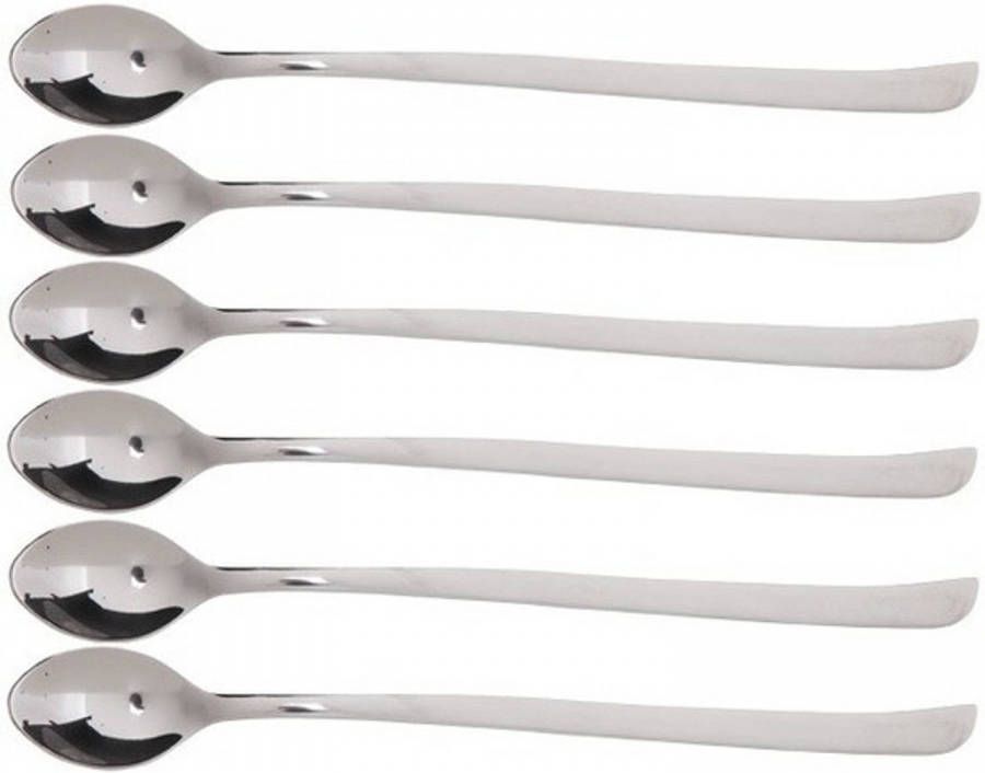 Shoppartners 6x Ijscoupe/dessert Lepeltjes Rvs 21 Cm Desertlepels