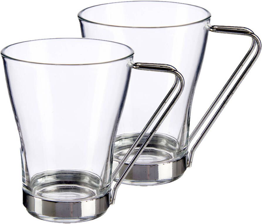 Shoppartners Set Van 6x Stuks Theeglazen/koffieglazen 240 Ml Koffie En Theeglazen