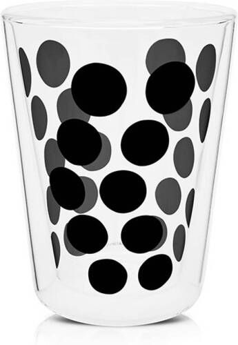 Zak!Designs Dotdot Theeglas Dubbelwandig 35 Cl Zwart