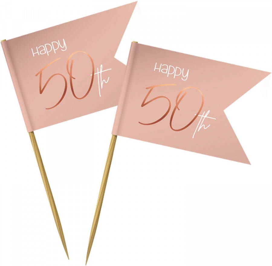Merkloos Prikkers Elegant Lush Blush 50 Jaar 36 Stuks