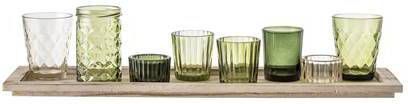 Bloomingville Waxinelichthouder Sida Groen 50x11x14 cm, Set of 9