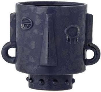 Bloomingville Ceejay Bloempot Blauw Steen