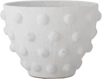 Bloomingville Rokiya Bloempot Wit Terracotta