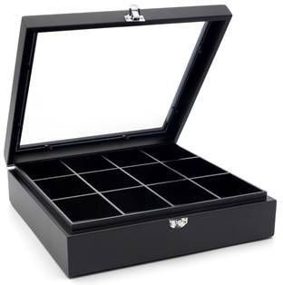 Bredemeijer Theedoos Bamboe 12 vaks Zwart