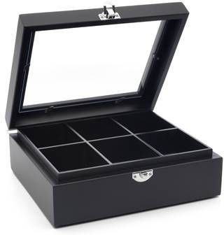 Bredemeijer Theedoos Bamboe 6 vaks Zwart