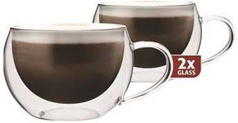 Maxxo Cappuccinoglazen Dubbelwandig, Set Van 2