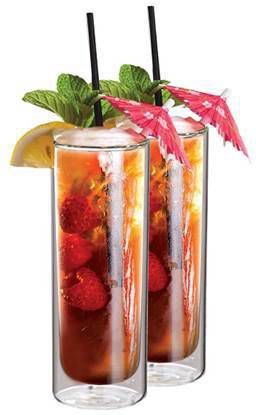Cocktailglazen voor Mojito Dubbelwandig, set van 2 Maxxo