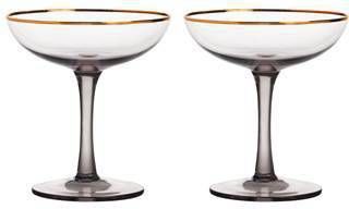 &k amsterdam Smoked Champagneglas 2 st.