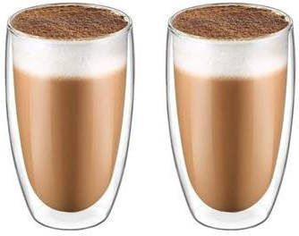 Krumble Latte Macchiato glas dubbelwandig 400ml set van 2