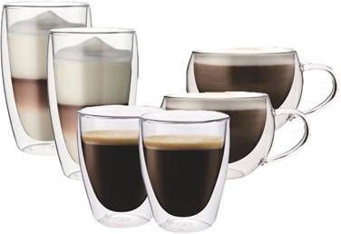 Maxxo Glazenset, Koffie, Latte & Cappuccino Set Van 6 online kopen