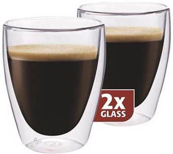 Maxxo Koffieglazen Dubbelwandig, set van 6