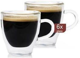 Maxxo Ristrettoglazen dubbelwandig, set van 6