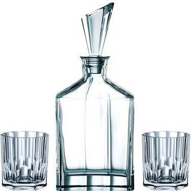 Nachtmann Aspen karaf met whiskyglazen 3 delig