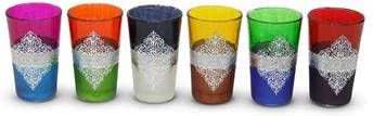 Safaary Marokkaanse Theeglazen Set van 6 Sous