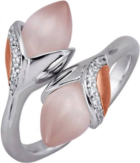 KLiNGEL Damesring met kristalsteentjes Multicolor