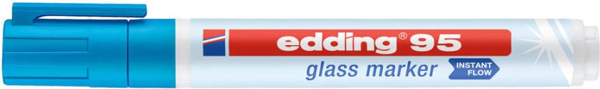 Edding Benelux B.V. Edding glasmarkers Blauw Ronde punt 1, 5 3 mm Per stuk