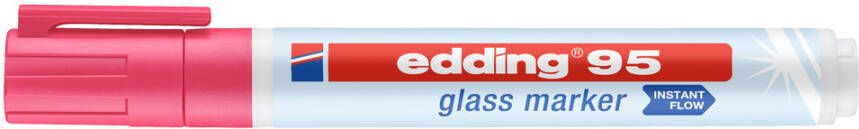 Edding Benelux B.V. Edding glasmarkers Roze Ronde punt 1, 5 3 mm Per stuk