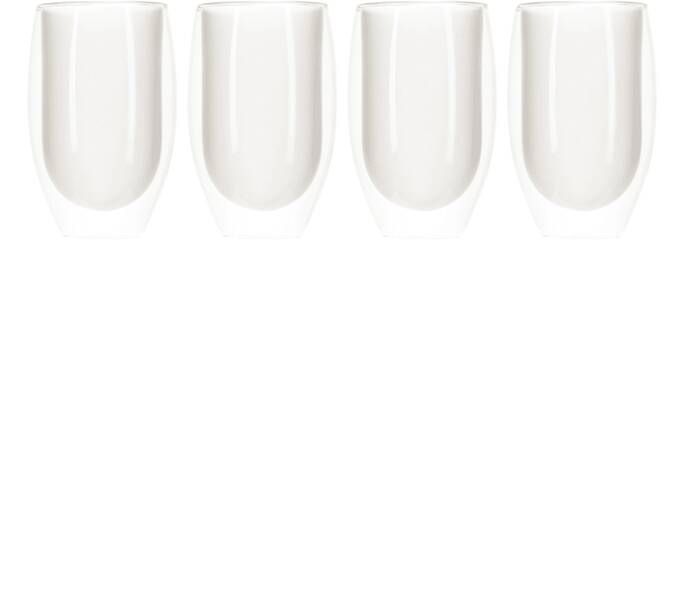 impré Set van 4 glazen Transparant/Wit