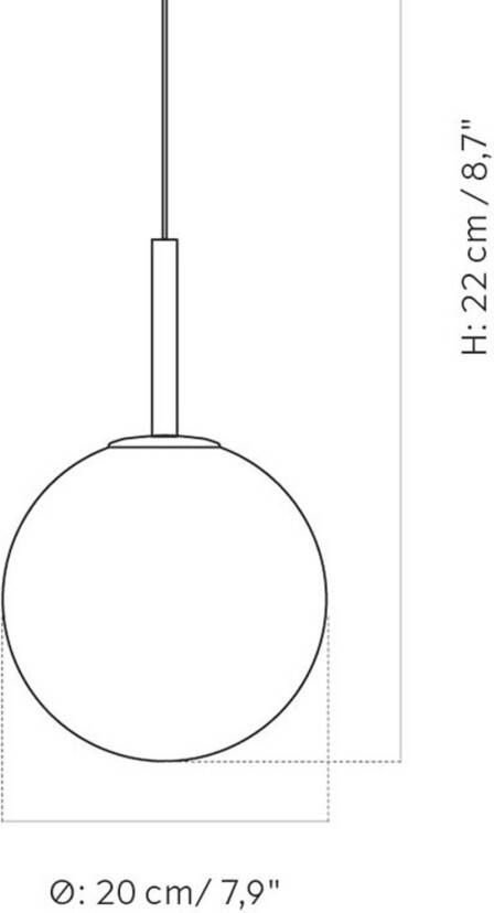 Menu TR Bulb LED hanglamp 1 lamp messing/opaal mat