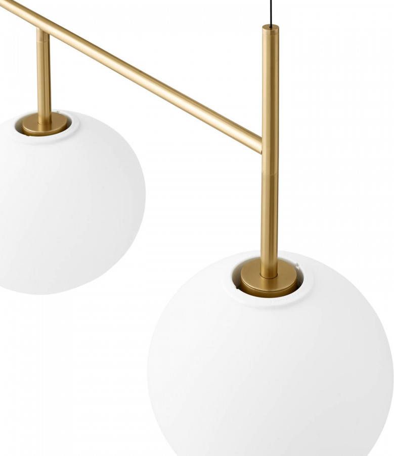 Menu TR Bulb LED slinger 4 lamps messing/opaal mat