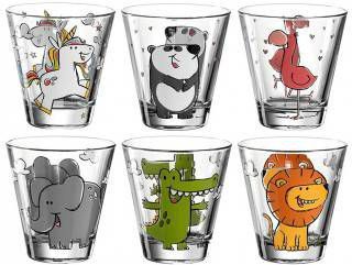 Leonardo Bambini Kinderwaterglas met print 0, 22 l, per 6