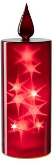 Leonardo Stella Kaarslamp met ledverlichting rood 27 cm