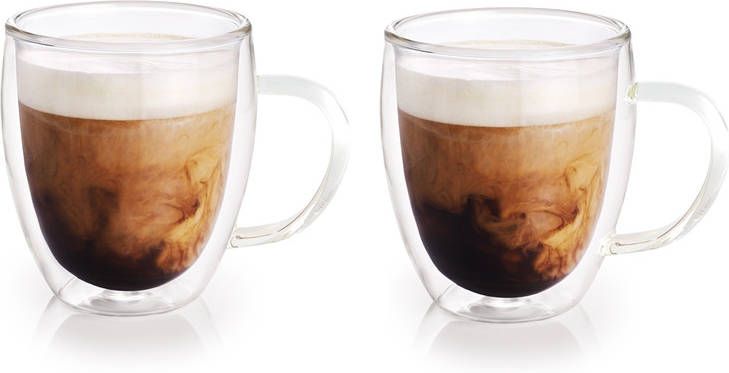 Merkloos 2x Dubbelwandige Theeglazen/koffieglazen 200 Ml Koffie En Theeglazen