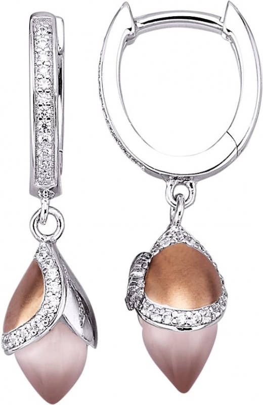 KLiNGEL Oorbellen met kristalsteentjes Multicolor