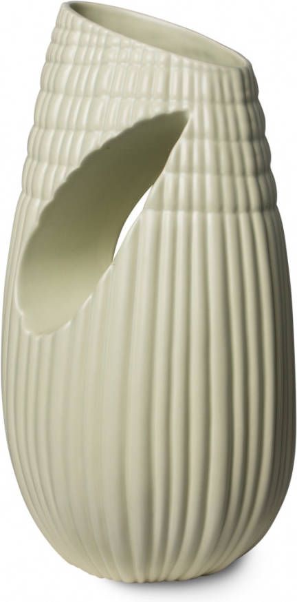 HKliving Vaas Matt Minty ribbed keramiek