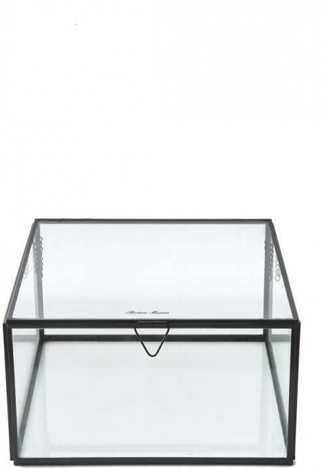 mild Individualiteit Gebakjes Rivièra Maison French Opbergbox Glas/Staal 30 x 30 cm - Glazen.shop